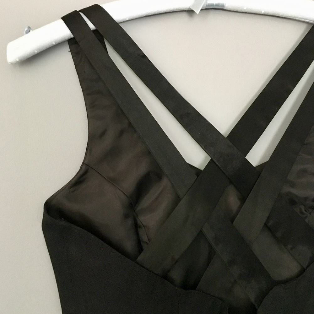 EUC | Little Black Dress V-Neck Silk Strap Design